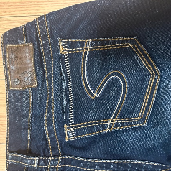 Authentic Y2K, silver Aiko boot cut, dark wash, low rise jeans - Picture 6 of 6